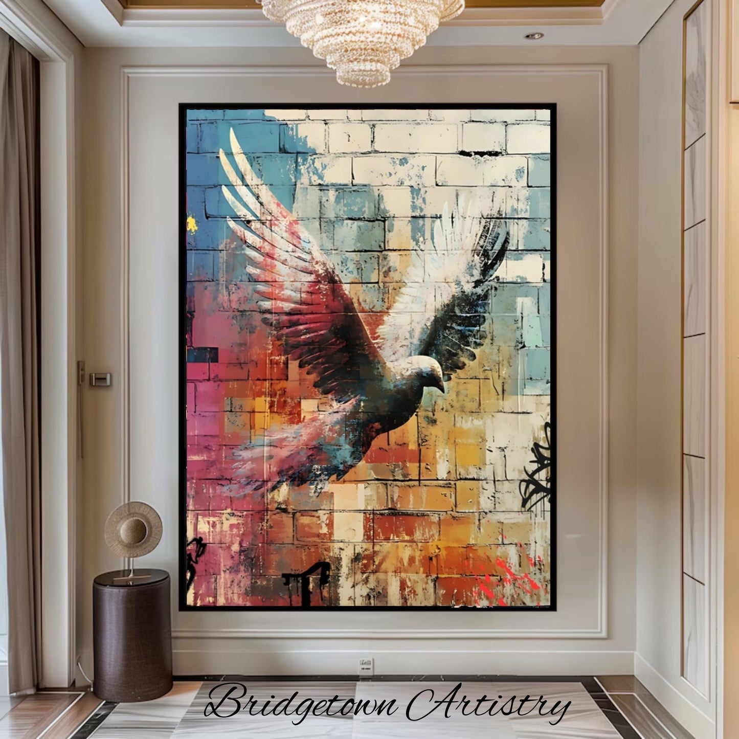 Graffiti Street Wall Art Banksy Style Dove [Digital Download ] - Bridgetown Artistry