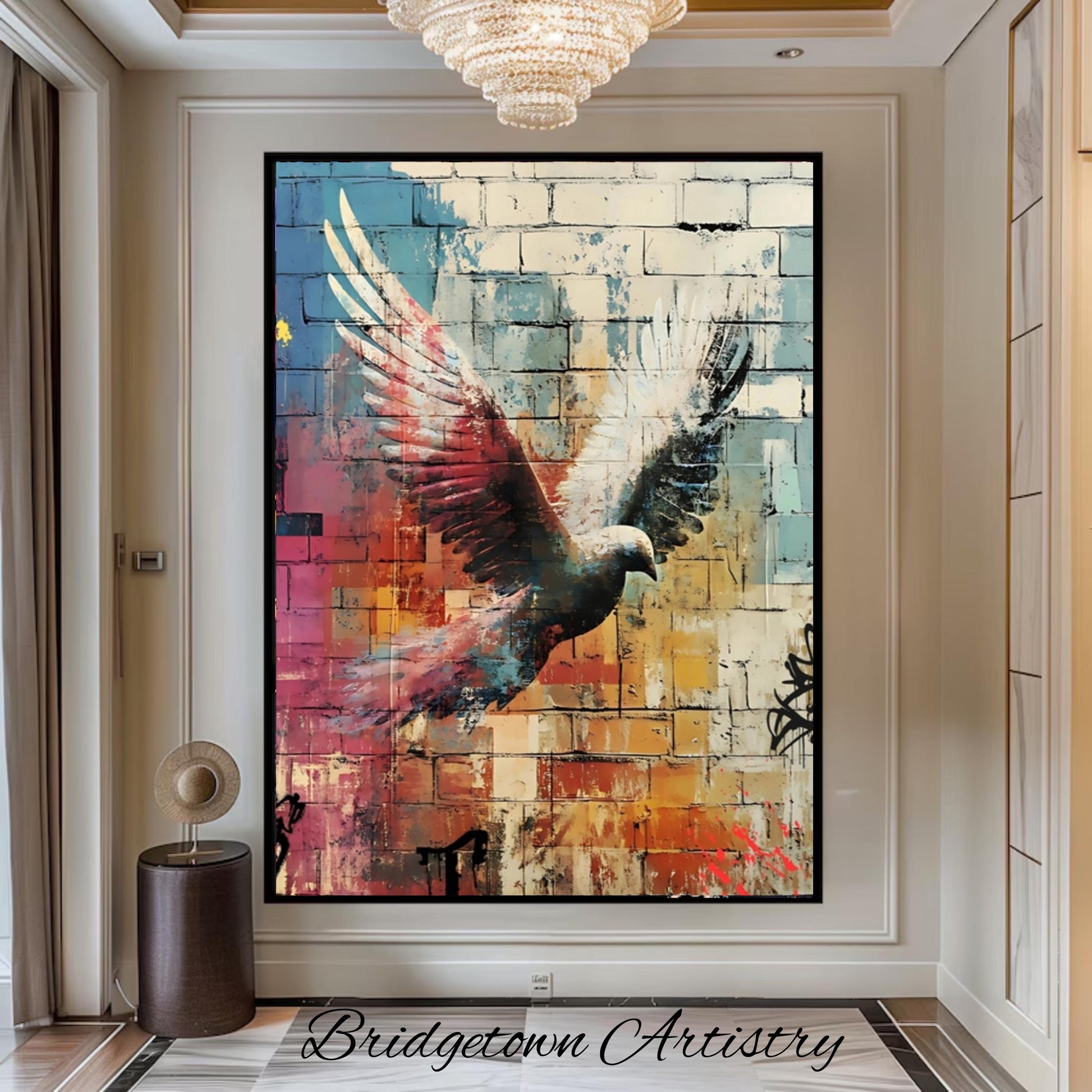 Graffiti Street Wall Art Banksy Style Dove [Digital Download ] - Bridgetown Artistry