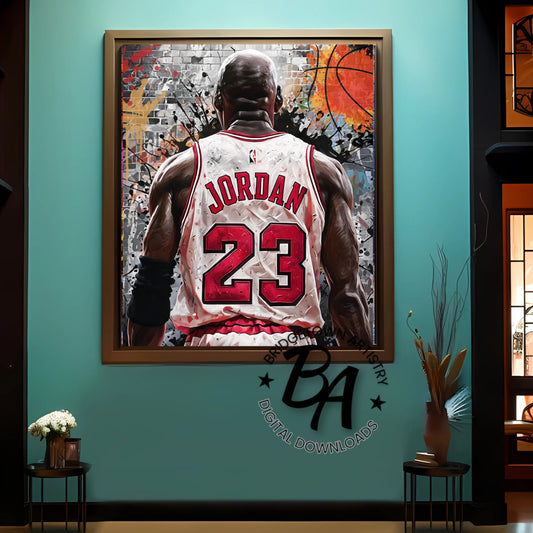 Michael Jordan NBA Graffiti Street Wall Art [ Digital Download ]