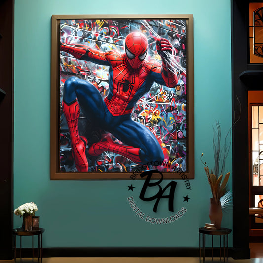 Spider-Man Graffiti Street Wall Art {Digital Download} Fan Art